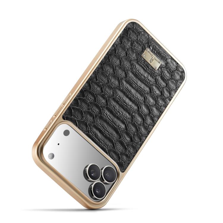 Fierre Shann Python Texture Electroplating PU Phone Case