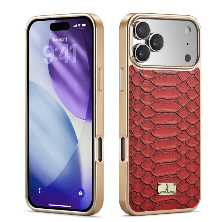 Fierre Shann Python Texture Electroplating PU Phone Case