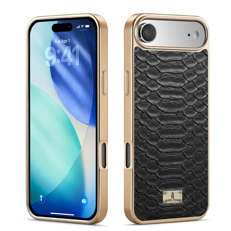 Fierre Shann Python Texture Electroplating PU Phone Case