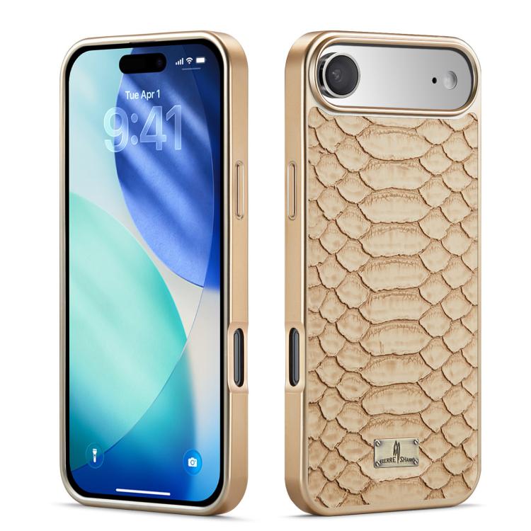 Fierre Shann Python Texture Electroplating PU Phone Case