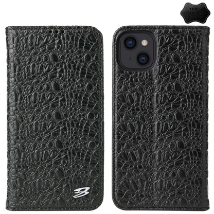 Fierre Shann Crocodile Texture Magnetic Genuine Leather Phone Case, For iPhone 16e���������������...