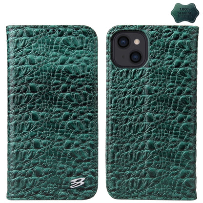 Fierre Shann Crocodile Texture Magnetic Genuine Leather Phone Case, For iPhone 16e���������������...