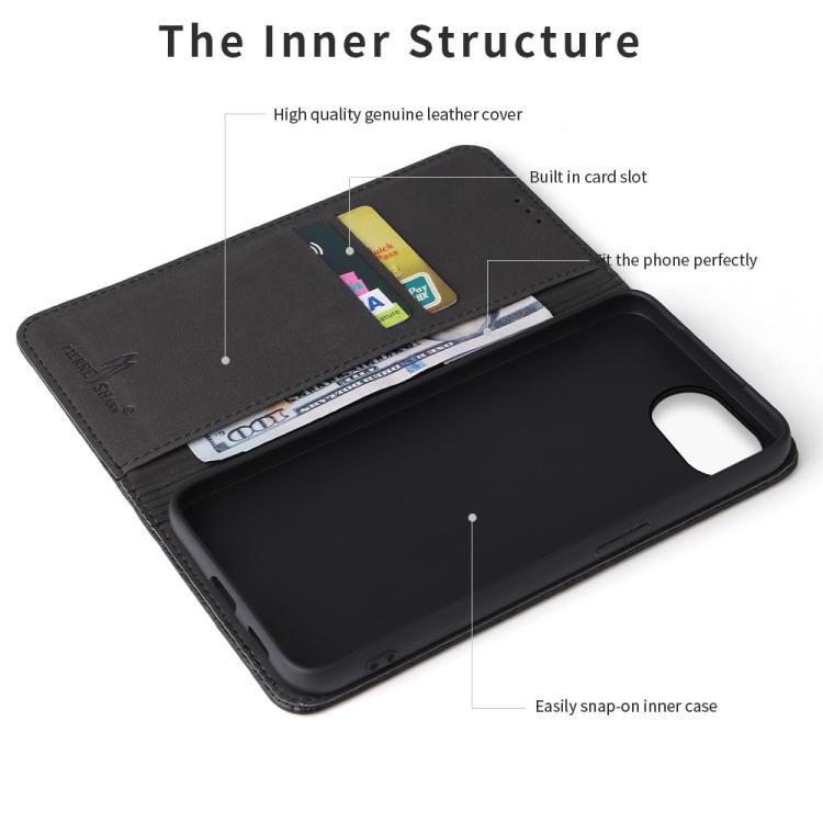 Fierre Shann Crocodile Texture Magnetic Genuine Leather Phone Case, For iPhone 16e���������������...