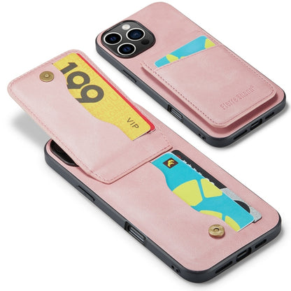 Fierre Shann Crazy Horse Card Holder Back Cover PU Phone Case, For iPhone 16 Pro Max�������������...