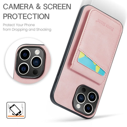 Fierre Shann Crazy Horse Card Holder Back Cover PU Phone Case, For iPhone 16 Pro Max�������������...