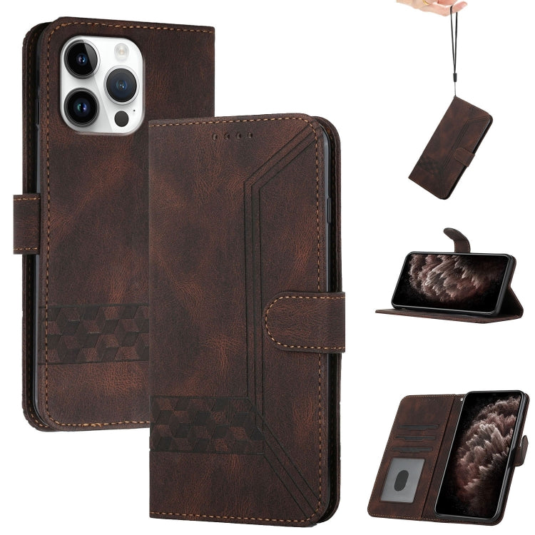 Cubic Skin Feel Flip Leather Phone Case