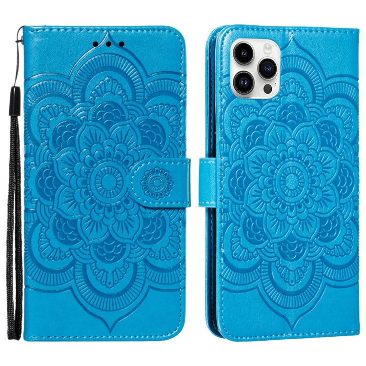 Mandala Embossing Pattern Horizontal Flip Leather Phone Case, For iPhone 16 Pro Max��������������...