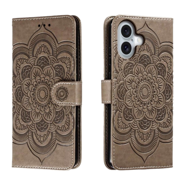 Mandala Embossing Pattern Horizontal Flip Leather Phone Case, For iPhone 16 Pro Max��������������...