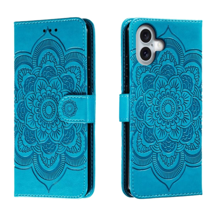 Mandala Embossing Pattern Horizontal Flip Leather Phone Case, For iPhone 16 Pro Max��������������...