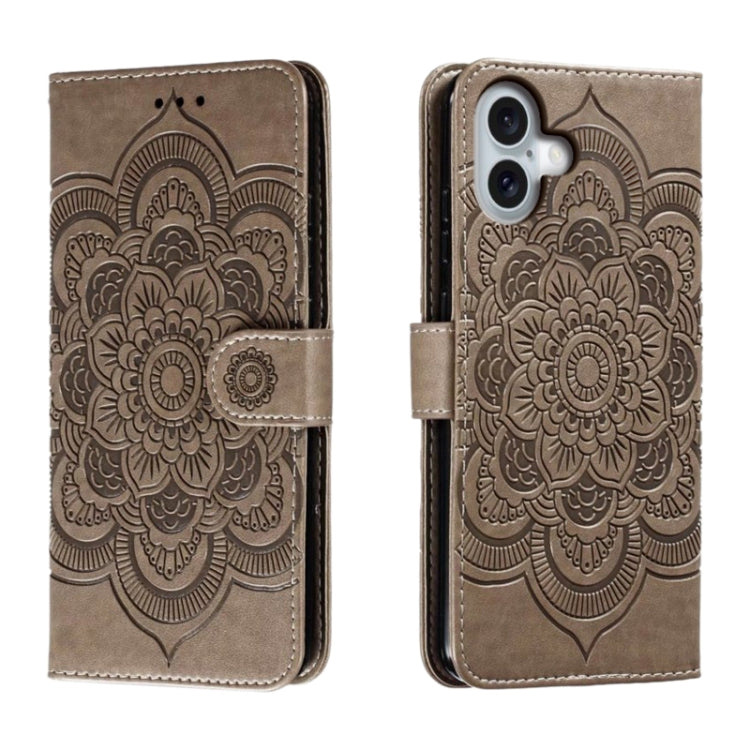 Mandala Embossing Pattern Horizontal Flip Leather Phone Case, For iPhone 16 Pro Max��������������...