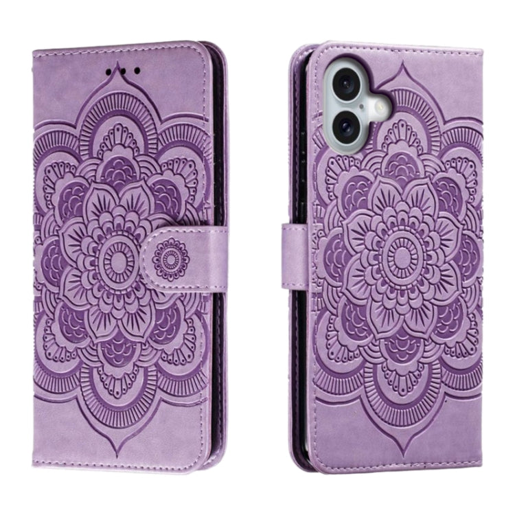 Mandala Embossing Pattern Horizontal Flip Leather Phone Case, For iPhone 16 Pro Max��������������...