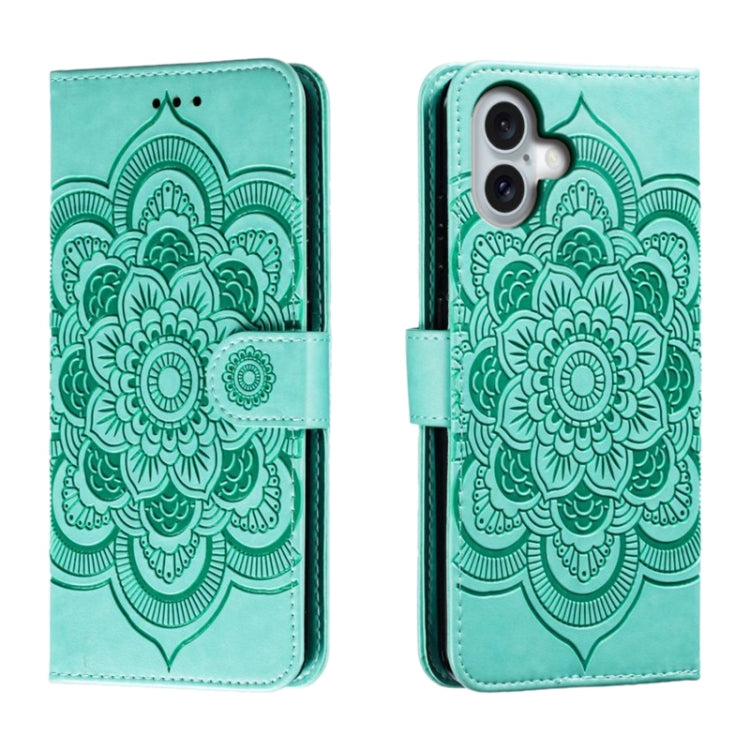 Mandala Embossing Pattern Horizontal Flip Leather Phone Case, For iPhone 16 Pro Max��������������...