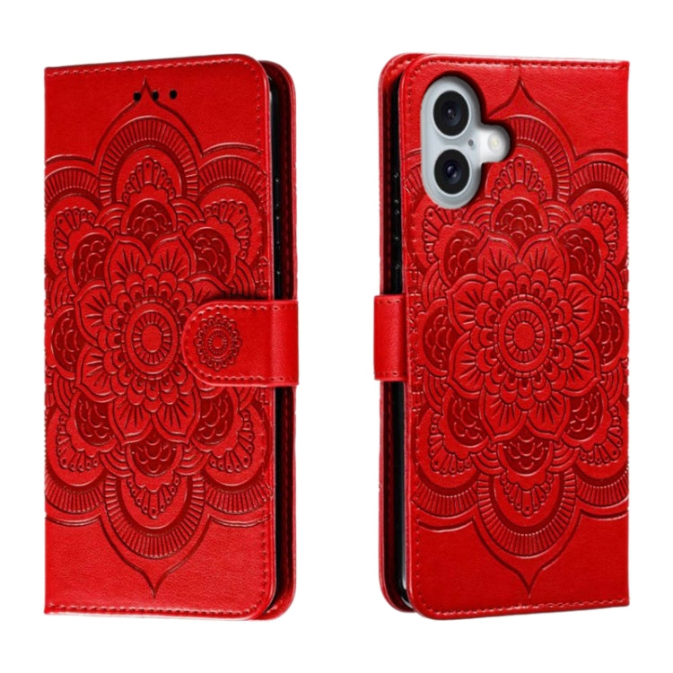 Mandala Embossing Pattern Horizontal Flip Leather Phone Case, For iPhone 16 Pro Max��������������...