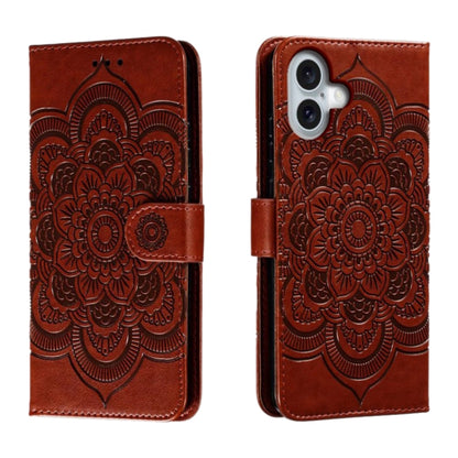 Mandala Embossing Pattern Horizontal Flip Leather Phone Case, For iPhone 16 Pro Max��������������...
