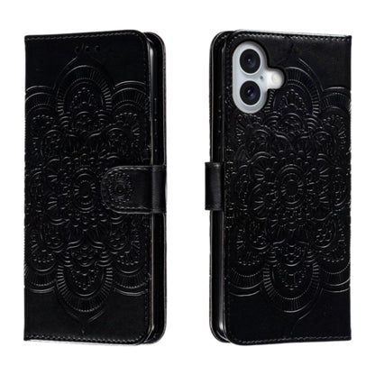Mandala Embossing Pattern Horizontal Flip Leather Phone Case, For iPhone 16 Pro Max��������������...