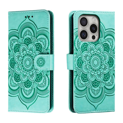 Mandala Embossing Pattern Horizontal Flip Leather Phone Case, For iPhone 16 Pro Max��������������...