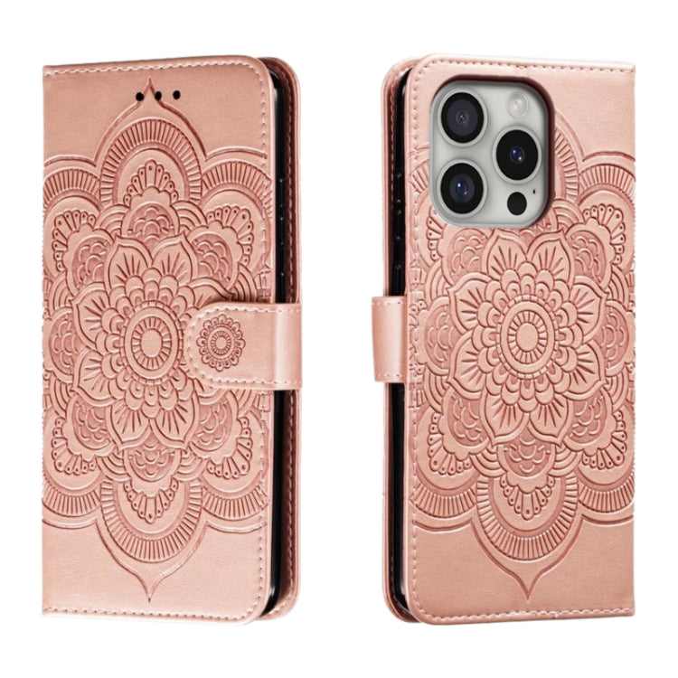 Mandala Embossing Pattern Horizontal Flip Leather Phone Case, For iPhone 16 Pro Max��������������...