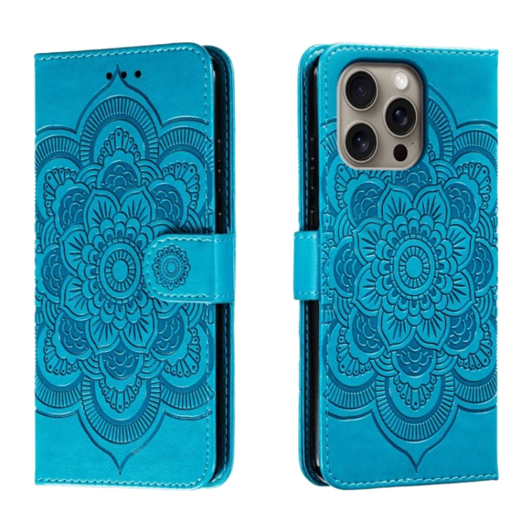 Mandala Embossing Pattern Horizontal Flip Leather Phone Case, For iPhone 16 Pro Max��������������...