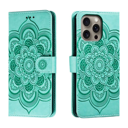 Mandala Embossing Pattern Horizontal Flip Leather Phone Case, For iPhone 16 Pro Max��������������...