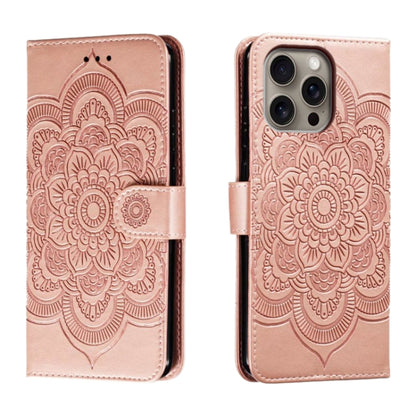 Mandala Embossing Pattern Horizontal Flip Leather Phone Case, For iPhone 16 Pro Max��������������...