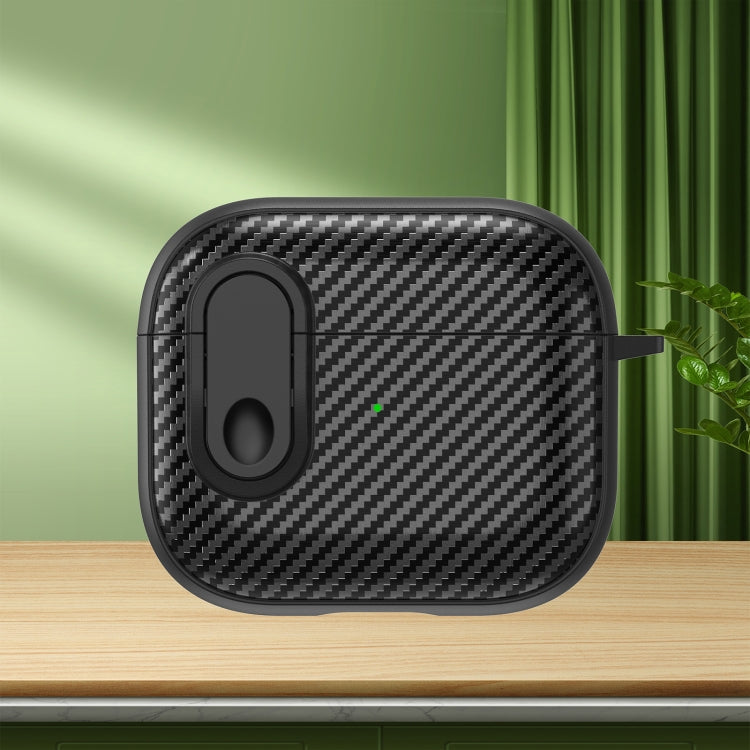 Carbon Fiber Texture Wireless Earphones Case with Security Lock, For AirPods Pro 2, For AirPods 3...