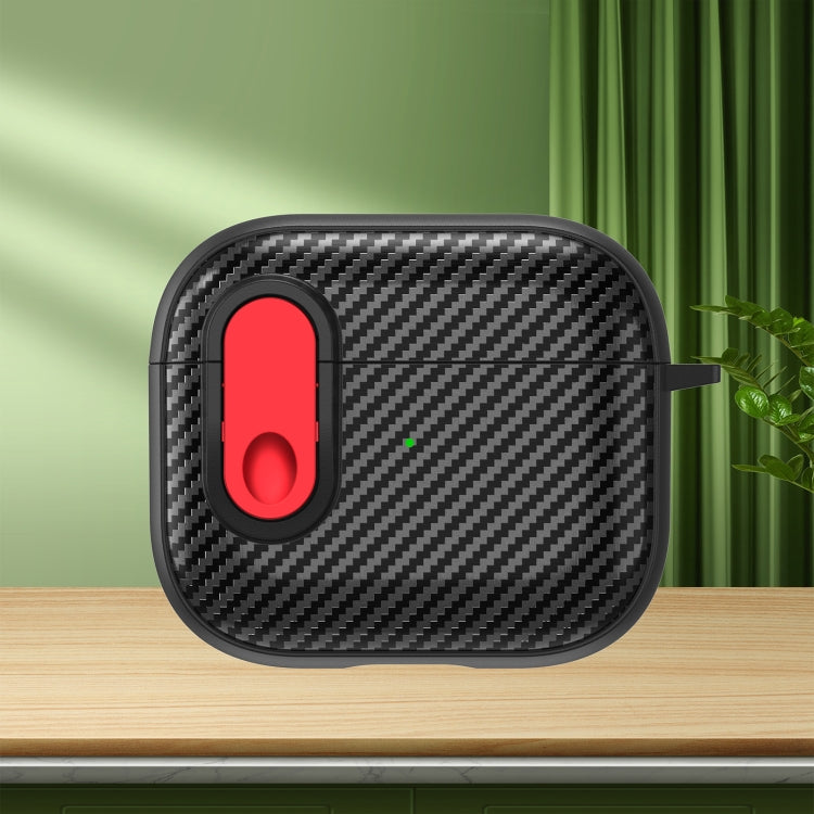Carbon Fiber Texture Wireless Earphones Case with Security Lock, For AirPods Pro 2, For AirPods 3...