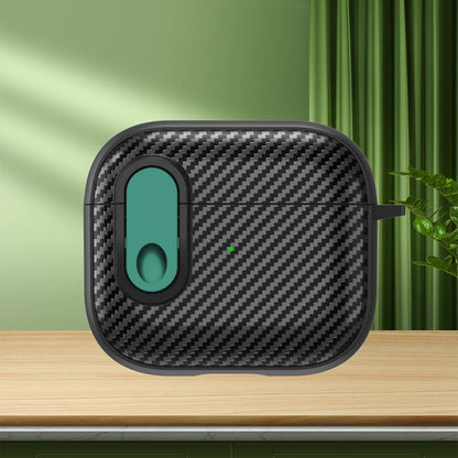 Carbon Fiber Texture Wireless Earphones Case with Security Lock, For AirPods Pro 2, For AirPods 3...