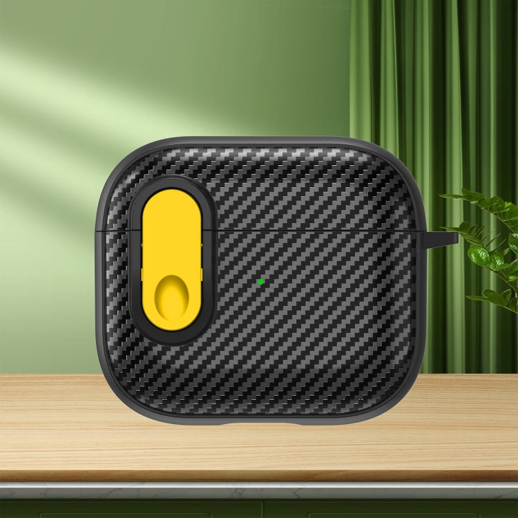 Carbon Fiber Texture Wireless Earphones Case with Security Lock, For AirPods Pro 2, For AirPods 3...