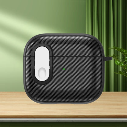 Carbon Fiber Texture Wireless Earphones Case with Security Lock, For AirPods Pro 2, For AirPods 3...