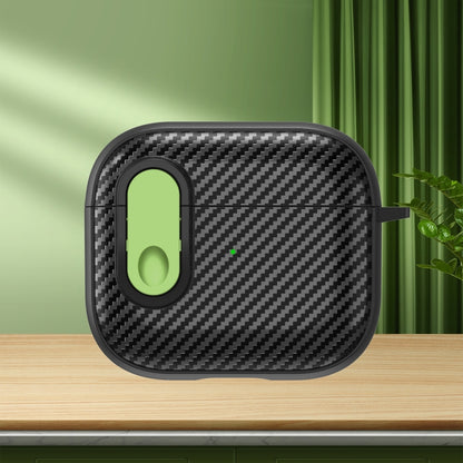 Carbon Fiber Texture Wireless Earphones Case with Security Lock, For AirPods Pro 2, For AirPods 3...