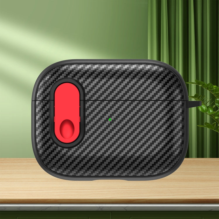 Carbon Fiber Texture Wireless Earphones Case with Security Lock, For AirPods Pro 2, For AirPods 3...