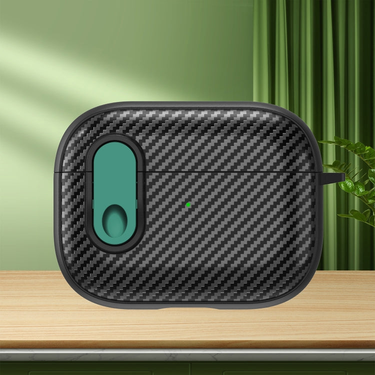 Carbon Fiber Texture Wireless Earphones Case with Security Lock, For AirPods Pro 2, For AirPods 3...