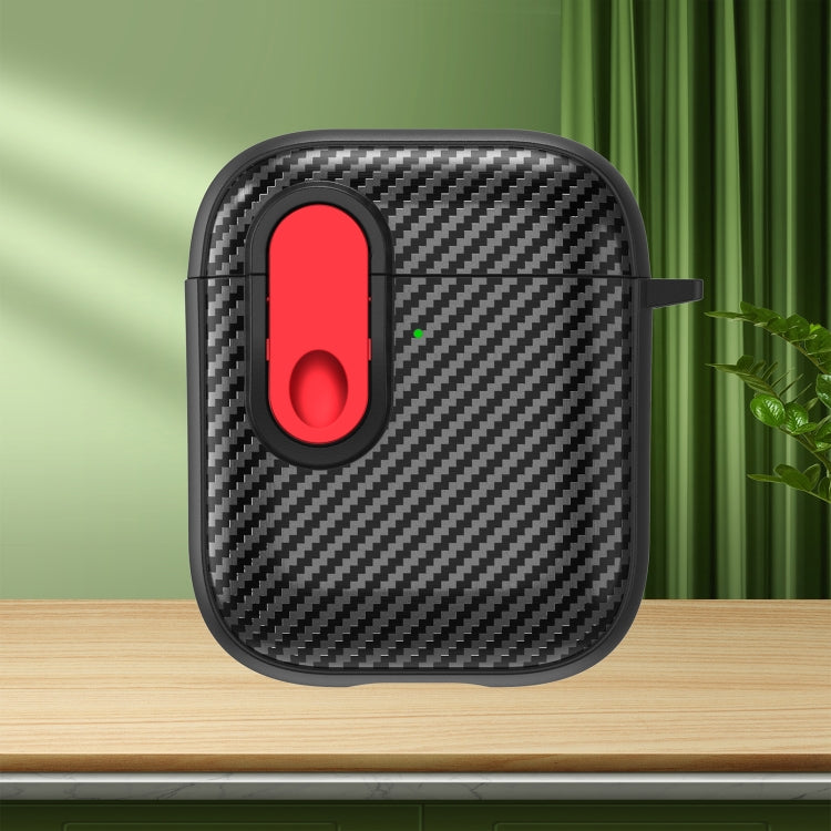 Carbon Fiber Texture Wireless Earphones Case with Security Lock, For AirPods Pro 2, For AirPods 3...