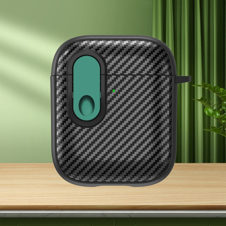 Carbon Fiber Texture Wireless Earphones Case with Security Lock, For AirPods Pro 2, For AirPods 3...