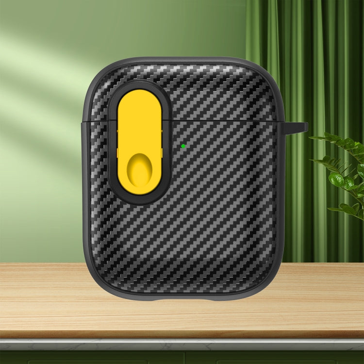 Carbon Fiber Texture Wireless Earphones Case with Security Lock, For AirPods Pro 2, For AirPods 3...