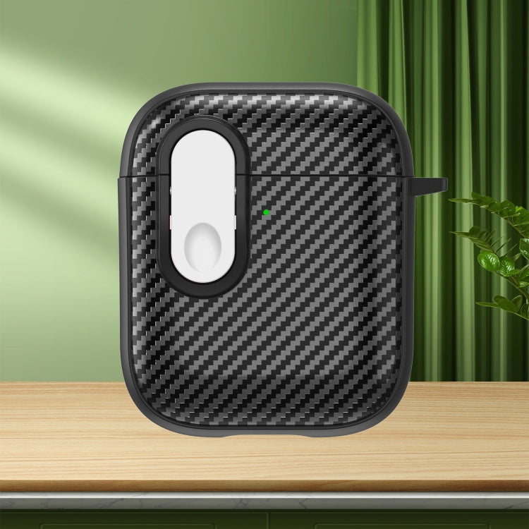 Carbon Fiber Texture Wireless Earphones Case with Security Lock, For AirPods Pro 2, For AirPods 3...