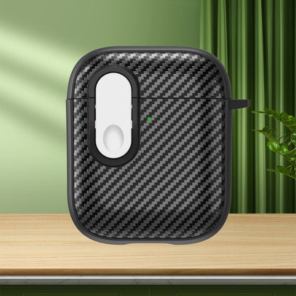 Carbon Fiber Texture Wireless Earphones Case with Security Lock, For AirPods Pro 2, For AirPods 3...