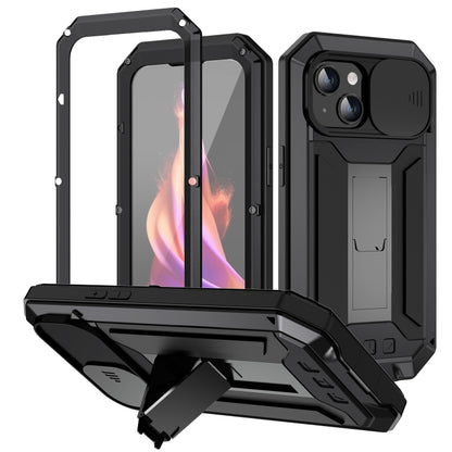 R-JUST Sliding Camera IP54 Life Waterproof Holder Phone Case, For iPhone 16e, For iPhone 16 Pro M...