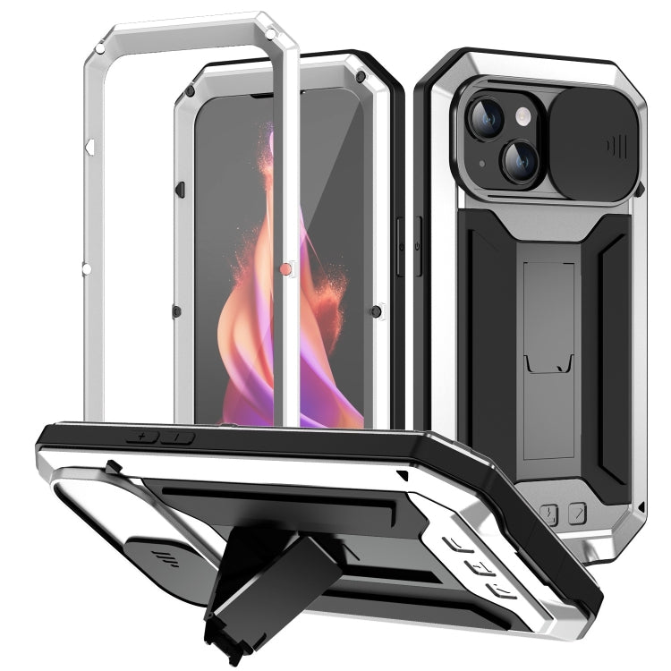 R-JUST Sliding Camera IP54 Life Waterproof Holder Phone Case, For iPhone 16e, For iPhone 16 Pro M...