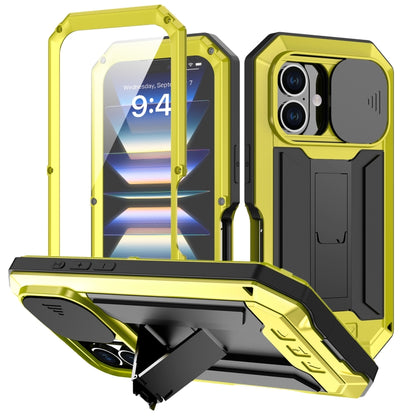 R-JUST Sliding Camera IP54 Life Waterproof Holder Phone Case, For iPhone 16e, For iPhone 16 Pro M...