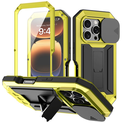 R-JUST Sliding Camera IP54 Life Waterproof Holder Phone Case, For iPhone 16e, For iPhone 16 Pro M...