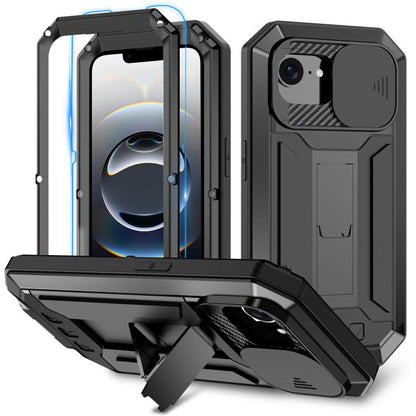 R-JUST Sliding Camera IP54 Life Waterproof Holder Phone Case, For iPhone 16e, For iPhone 16 Pro M...