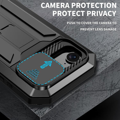 R-JUST Sliding Camera IP54 Life Waterproof Holder Phone Case, For iPhone 16e, For iPhone 16 Pro M...