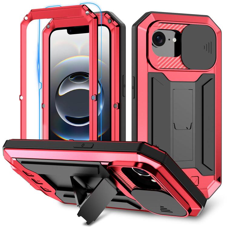 R-JUST Sliding Camera IP54 Life Waterproof Holder Phone Case, For iPhone 16e, For iPhone 16 Pro M...