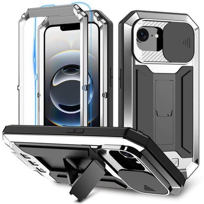 R-JUST Sliding Camera IP54 Life Waterproof Holder Phone Case, For iPhone 16e, For iPhone 16 Pro M...