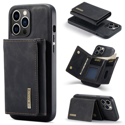 DG.MING M1 Series 3-Fold Multi Card Wallet Leather Phone Case