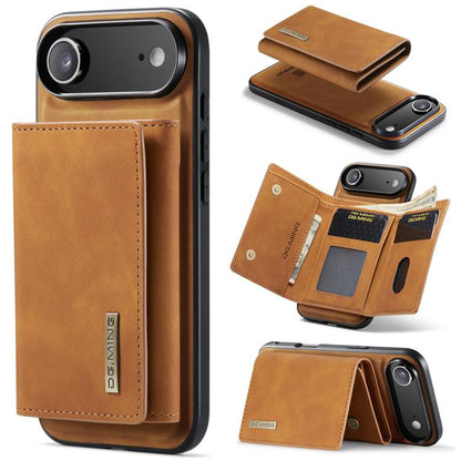DG.MING M1 Series 3-Fold Multi Card Wallet Leather Phone Case