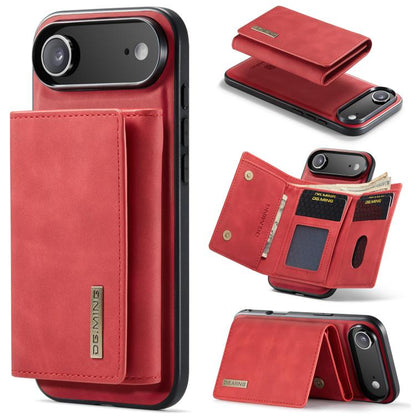 DG.MING M1 Series 3-Fold Multi Card Wallet Leather Phone Case