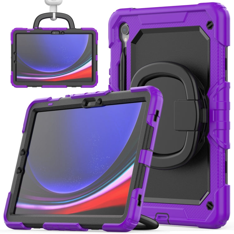D Type Silicone Hybrid PC Tablet Case with Handle Holder, For Samsung Galaxy Tab S10 FE+���������...