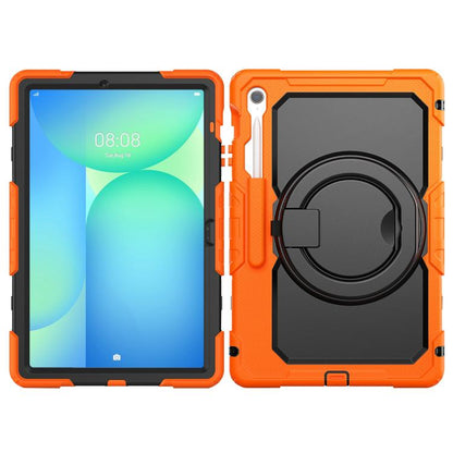 D Type Silicone Hybrid PC Tablet Case with Handle Holder, For Samsung Galaxy Tab S10 FE+���������...
